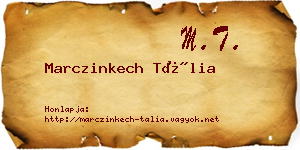 Marczinkech Tália névjegykártya